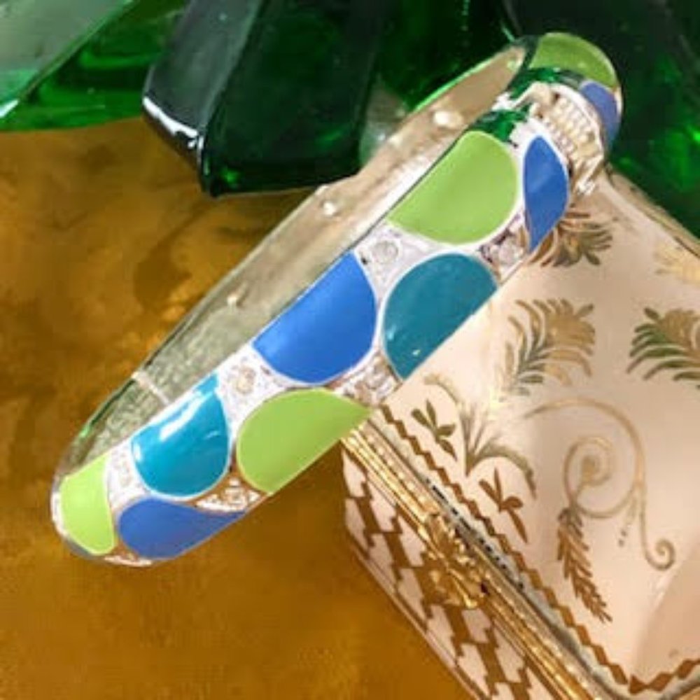 Fabulously Frivolous Bangle Bracelet with Snap Closure